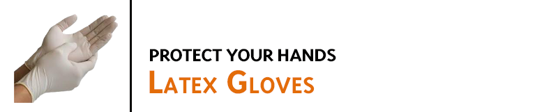 Keep your hands free of ink when cleaning rubber stamps, refilling stamp pads, or adding ink to ink rolls. Latex gloves are sold in packs of 10 gloves.